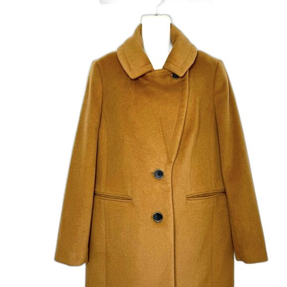 TALBOTS CAMEL WOOL BLEND COAT JACKET SIZE 6 NWOT MRSP $269/$179 - Picture 4 of 14